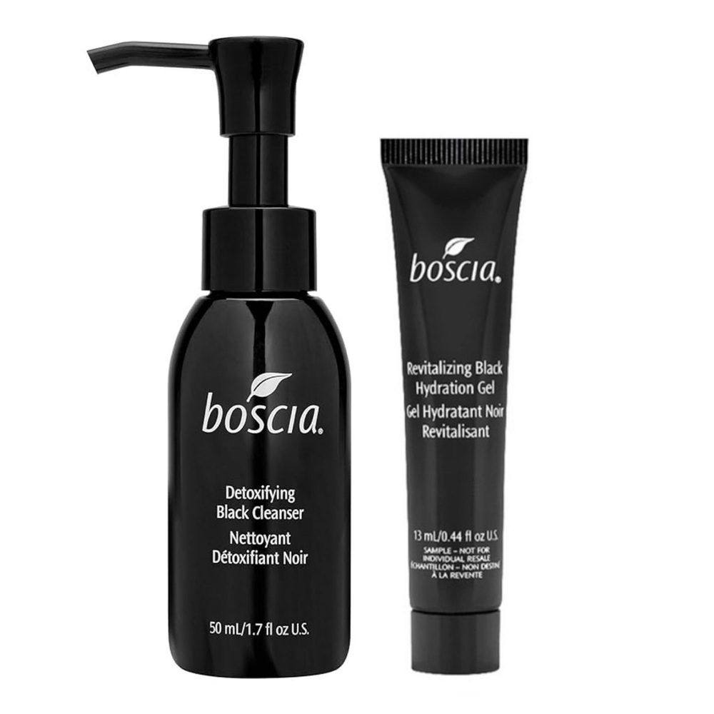 🔥2/$40🔥 Boscia Black Detoxifying Cleanser & Revitalizing Black Hydration Gel Set